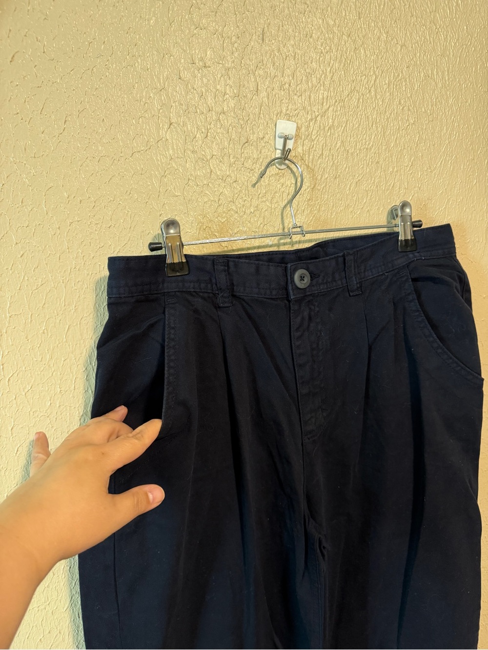 Free People CYA Later Trouser Pants Size 6 Blue Slouchy Baggy - Picture 5 of 5